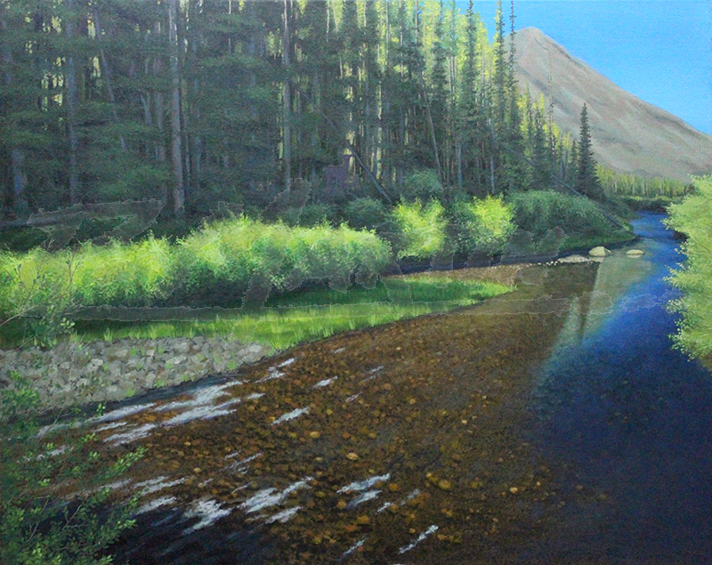 Tranquil mountain stream